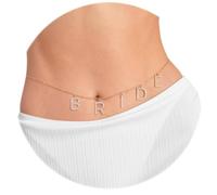 RUNRAYAY Bride Waist Chain for Women, Adjustable Belly Chain Bride to Be Bohemian Bachelorette Party, Stomach Belt Hip Bikini Jewelry, C