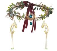 RUNRAYAY Conjunto de orejeras y corona de elfo, corona de hada y orejeras de hada sin perforar, accesorios de cosplay renacentistas.