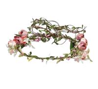 RUNRAYAY, corona de flores ajustable, diadema floral, guirnalda de hadas, corona bohemia para el cabello, tocado con cinta para bodas, ceremonias, fotografías de embarazo, B