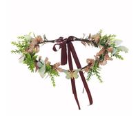 RUNRAYAY Corona de Mariposa de Elfo Hecha a Mano, Tocado de Flores de Hada, Diadema de Bosque con Flores de Elfo para Mujeres y Niñas Renacimiento A