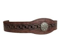RUNRAYAY Diadema de Cuero Vintage Disfraz de Tiara Medieval Aro de Cuero Tocado Vikingo renacentista Corona de Guerrero para Hombres, Marrón