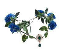 RUNRAYAY - Diadema de hadas con coronas de flores, tocado floral de hadas verde y azul, coronas renacentistas para novias, mujeres, niñas, disfraz de renacimiento, Halloween, cosplay para mujeres