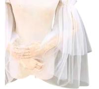 RUNRAYAY Guantes de tul victorianos blancos fluidos Mangas extraíbles Accesorios para vestidos de novia góticos Fundas para brazos para vestidos de novia Vestidos de fiesta de graduación