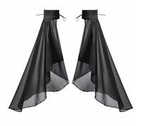 RUNRAYAY Guantes largos de tul victorianos negros para mujer, góticos, de encaje negro, de gasa, con mangas desmontables, disfraz de bruja vampiro para cosplay.