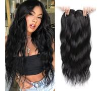 RUNRAYAY Hair Topper 22" Wavy Hair Toppers for Women Clip-In Hairpiece for Thinning Hair, Adds Volume & Length, 6#