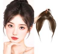 RUNRAYAY Hair Toppers for Women Real Human Hair, Hair Toppers for Women With Bly Skin, Marrón claro