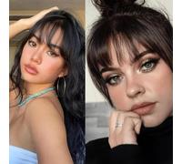 RUNRAYAY Hair Toppers for Women Real Human Hair with Bangs, 360 ° 3D Cover Cabello Topper para mujeres con cabello adelgazante, estilo de costura dividida en marrón oscuro