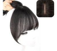 RUNRAYAY Hair Toppers for Women Real Human Hair with Bangs, 360 ° 3D Cover Cabello Topper para mujeres con cabello adelgazante, estilo de costura dividida en negro