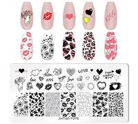 RUNRAYAY Love Nail Stamping Plate Fashion Valentine's Day Theme Multi-Pattern Stamp Print Image Template Nail Art for Nail Design