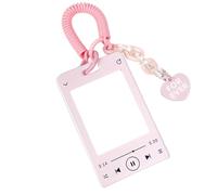 RUNRAYAY Reproductor de música Kpop Fotocard soporte, carcasa de acrílico, marco de fotos, cargador de tarjetas superior, 3x4 pulgadas, llave de la tarjeta fotográfica Kpop, álbum de fotos Kpop - rosa