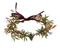 RUNRAYAY Tocado de elfo del bosque hecho a mano, corona de hada verde, diadema de flores élficas, corona de bosque, accesorio de cosplay para mujeres y niñas, princesas, renacimiento, Halloween, C