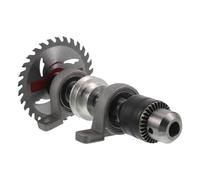 RUNROTOO 1 juego de cojinete de mandril de husillo mini con hoja de de corte - Polea de asiento de cojinete de husillo de máquina de corte para de banco, taladro, carpintería, torno rotativo