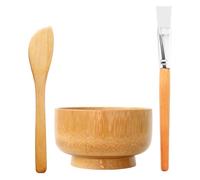 RUNROTOO 1 Set Tazón para Mezclar Mascarillas Faciales de Madera Accesorios de Belleza Portátiles para Uso en Viaje Salón de Belleza Color Aleatorio