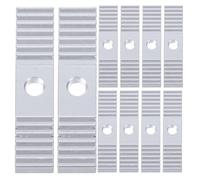 RUNROTOO 10 clips de fijación para correa de distribución GT2, bloque de montaje de abrazadera de engranaje de aluminio para impresora 3D de 9 x 40 mm (1,6 x 0,4 pulgadas) con ancho de 6