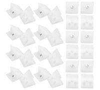 RUNROTOO 100 Piezas de Cuñas de Reparación para Fondo de Cajón con Tornillos, Soporte de Código de Ángulo en Plástico Blanco, Instalación Fácil para Armarios y Cajones