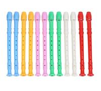 RUNROTOO 12 flautas dulces soprano para niños, flauta de plástico estilo alemán de 8 agujeros con varilla de limpieza, dulce para clases de música elementales para principiantes y estudiantes.