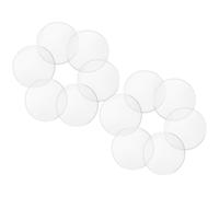 RUNROTOO 12 Juntas de Ventosa Transparentes para Vidrio 20mm X 3mm, Almohadillas de Parachoques de Goma PP para Muebles de Madera, Separadores Antideslizantes para Mesas de Vidrio, 12