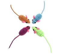 RUNROTOO 12 Piezas Juguete para Gatos Ratoncito de Peluche con Banda Elástica y Suave para Entretenimiento y Ejercicio de Gatos en Casa Color Aleatorio