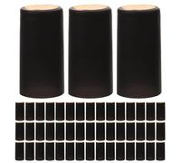RUNROTOO 12 tapones termorretráctiles para botellas de vino: Selladores de vino para botellas - Cápsulas termorretráctiles de PVC de 28 mm x 60 mm para el hogar y cruceros (color negro)