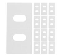 RUNROTOO 15 Piezas de pestañas para persianas Verticales: Kit de reparación de persianas Verticales, Accesorios para, Pegatinas de Refuerzo para Listones de Ventana, Paneles de Repuesto a presión.