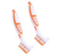 RUNROTOO 2 Cepillos de Limpieza para Caparazón de Tortugas Acuáticas Portátiles Cerdas Densas y Flexibles Color Naranja para Eliminar Barro y Suciedad en Reptiles y Anfibios