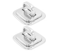 RUNROTOO 2 Piezas Placa de Anclaje para Cerraduras de Cable Base Fija Antirrobo Compatible con Portátiles Tablets y Monitores para Seguridad Oficina y Viaje