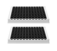 RUNROTOO 2 placas de cultivo de plástico de 96 pocillos - Bandeja de cultivo celular de laboratorio para investigación y uso biológico - Placa de para laboratorio e investigación