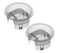 RUNROTOO 2 Tapas Diseño a Rayas Gris para Jarra de Agua Fría y Jugo, Tapa de Transparente Cubiertas Aplicables Resistentes al Calor Sellado Antipolvo para Recipientes de Cocina