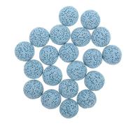 RUNROTOO 20 Cuentas Redondas de Piedra Azul para Difusor de Aceites Esenciales Diseño Estético y Difusión de Fragancia, Ideales para Ambientación en Casa y Coche