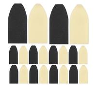 RUNROTOO 20 piezas de repuestos y accesorios para violín - Juego de tapas para la punta del de violín en blanco y negro - Funda protectora para de viola, accesorios y protector de de caballo