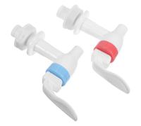 RUNROTOO 2piezas Grifo Dispensador Plástico con Botón Pulsador Válvula Fría y Caliente para Dispensador de Agua Repuesto para Máquina de Agua de Oficina y Hogar