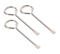 RUNROTOO 3 abrelatas de metal para latas de pintura, llave de lata con mango de anillo de hierro macizo, pequeña herramienta para quitar tapas de de pintura, compatible con cubos de 1 galón/cuarto