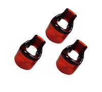 RUNROTOO 3 Boquillas de Ayuda para Flauta de Resina Marrón, sin Rebabas y Resistentes a Deformación, para Principiantes Flautas de 23 Mm, Pack de 3 Piezas