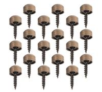 RUNROTOO 32piezas Tornillos Autorroscantes Decorativos con Tapas Tornillos para Fijación Muebles Espejos y Puertas de Gabinete Acabado Sujeción Estable para Herrajes de Publicidad