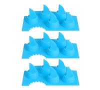 RUNROTOO 3piezas Cubitera de Silicona con Forma de Aleta de Tiburón Moldes Reutilizables para Hielo Chocolate y Dulces Bandeja para Cubitos Segura y Fácil de Limpiar para Té y Fiestas