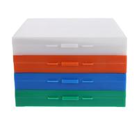 RUNROTOO 4 contenedores de plástico para de - Caja compacta para almacenar de muestras para laboratorio científico, aula u oficina de investigación, con capacidad para hasta 100 piezas.