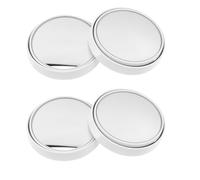 RUNROTOO 4 espejos retrovisores auxiliares, espejos de detección de punto ciego para automóviles, cristal redondo convexo ajustable, mini lente universal para visión lateral exterior del vehículo