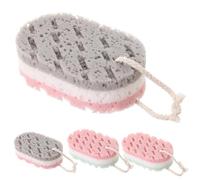 RUNROTOO 4 Esponjas Exfoliantes Corporales para Baño Esponja de Limpieza Profunda y Producción de Espuma Abundante para Hombres y Mujeres