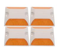 RUNROTOO 4 marcadores Reflectantes para entradas de vehículos: marcadores de Suelo Reflectantes para pavimento - reflectores elevados para Carreteras. Se aplican sobre Asfalto, pavimento, Cemento o