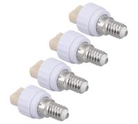 RUNROTOO 4 Piezas Adaptador de Portalámparas E14 a G9 Cerámico, Convertidor de Casquillo para Bombillas Led, Halógenas y Filamento, 220v, Accesorios para Lámparas en Instalaciones