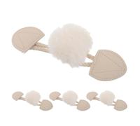 RUNROTOO 4 Piezas Botones de Cuerno para Abrigo Beige, Resistentes y Fáciles de Reemplazar, Ideales para Ropa Diaria y Entornos de Negocios
