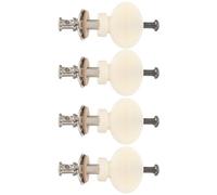 RUNROTOO 4 Piezas de Clavijas de Afinación para Ukelele, Ajuste de Cuerda Pequeño y Portátil, Material Plástico y Metálico de Color Claro, Accesorios para Instrumentos Folclóricos,