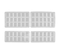 RUNROTOO 4 Piezas Molde de Silicona para Manualidades DIY Forma Rectangular, Reutilizable Alta Durabilidad para Resina y Horneado en Horno