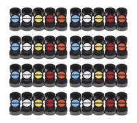 RUNROTOO 40 tapas para perillas deslizantes de controlador de DJ - Repuestos de perillas de fader de mesa de mezclas de 4 mm para mezclador de audio - Cubiertas multicolor para faders de
