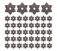 RUNROTOO 50 arandelas con forma de flor para placas traseras de muebles vintage - Accesorios de herrajes decorativos - Juntas con roseta de pétalos - Placas traseras para tapicería de sofás, sillas
