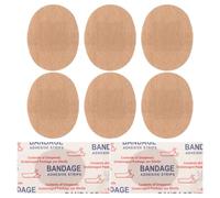 RUNROTOO 50 Unidades Vendajes Flexibles de Tela Elástica Beige, Parches Transpirables Que No Dañan la Piel Cobertura Precisa para Cuidado de Heridas