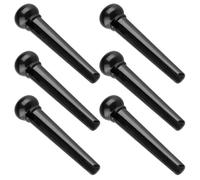 RUNROTOO 6 Clavijas para Guitarra Acústica Negras, Pines del Puente Resistentes y Duraderos, Accesorios de Guitarra para Reemplazo Fácil y Mejora de Sonido, Paquete de 6 Unidades