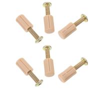 RUNROTOO 6 Pernos de Soporte para Tablero de Cuna, pasadores de Base de colchón con Manguitos de plástico, Tornillos Conectores de Seguridad para Muebles para fijación de Listones de guardería