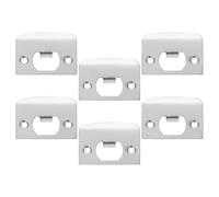 RUNROTOO 6 Piezas Placa de Refuerzo para Puerta de Acero Inoxidable Plateada, Kit de Protección Fuerte para Cerrojo, Adecuado para Seguridad y Privacidad en Puertas de Entrada