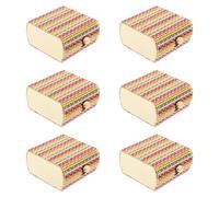 RUNROTOO 6piezas Caja de Almacenamiento de Joyas de Bambú Mini Cofre del Tesoro para Guardar Artículos Diversos Joyero de Bambú Unidades Cajas de Obsequio para Jabón Hechas Mano